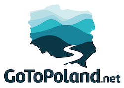 Polish map outline and website address