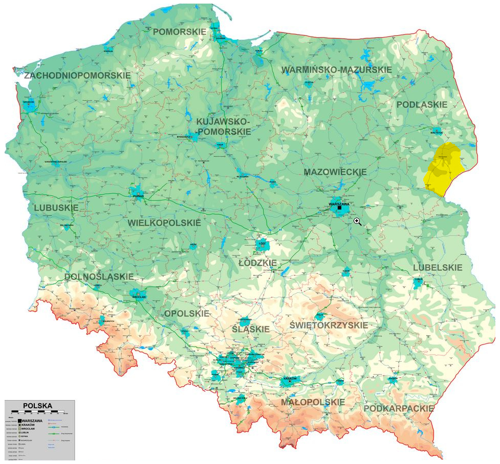map of Poland 