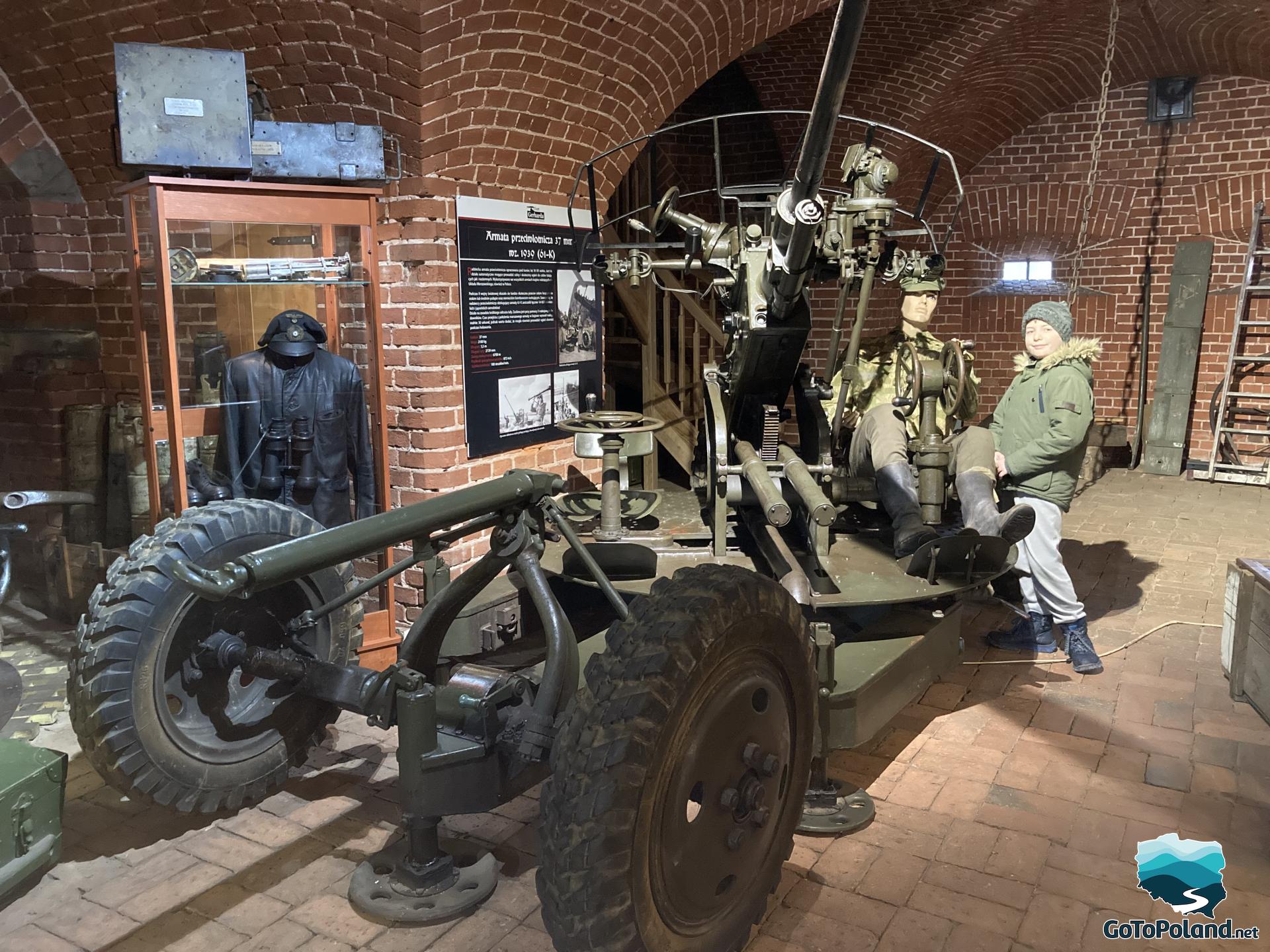 different war machines in a museum