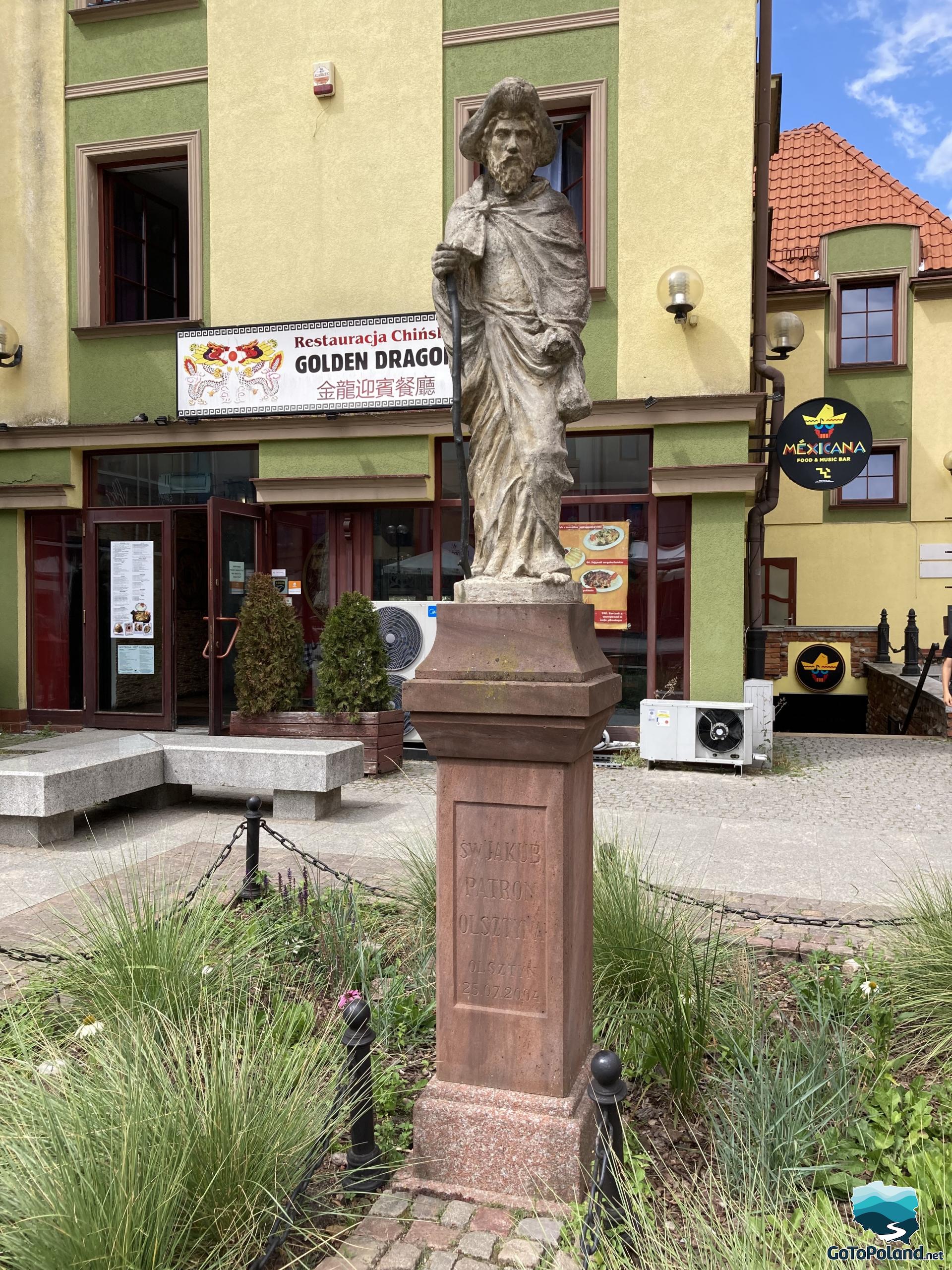 statue of the patron saint of the city