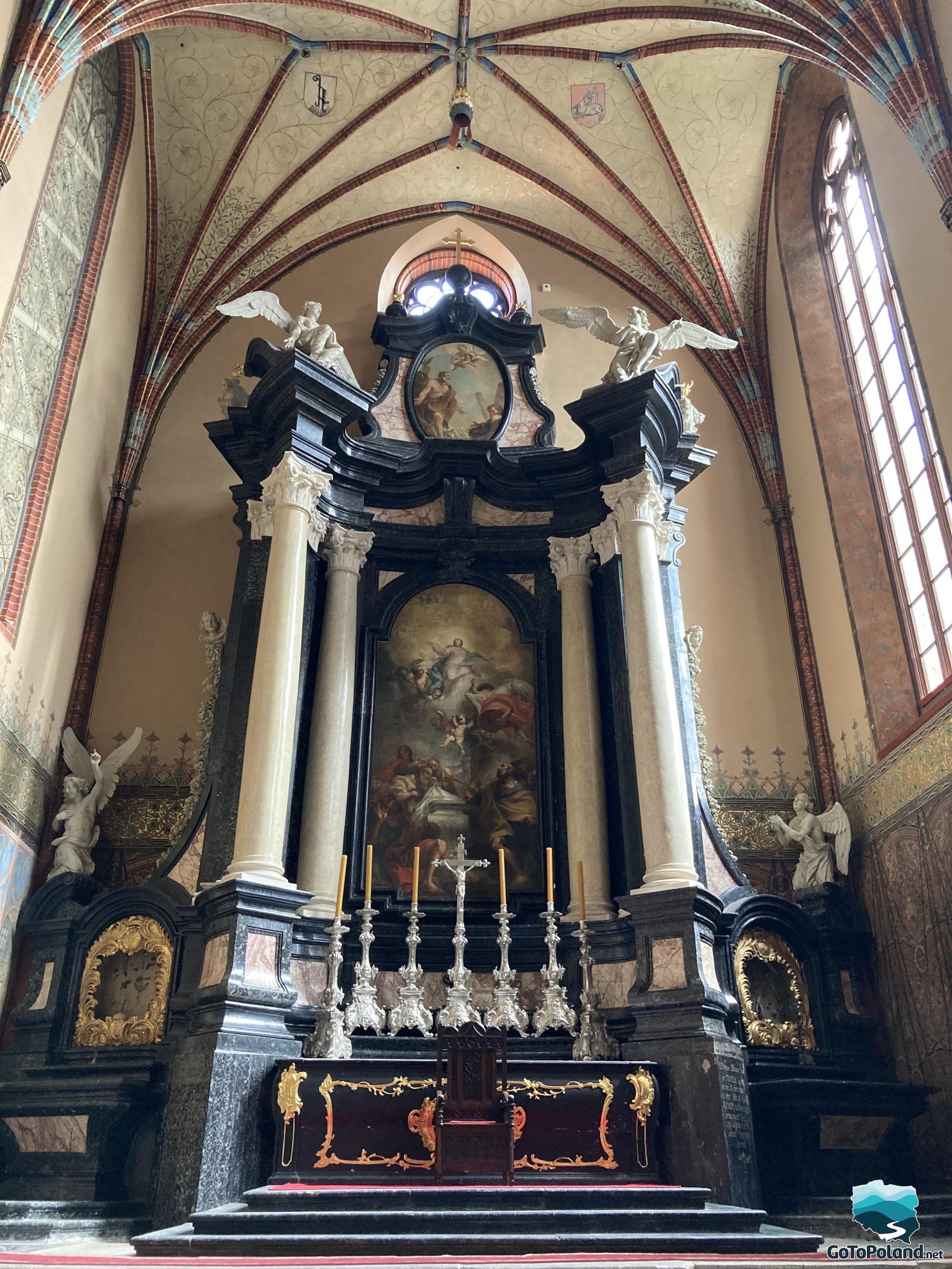 the main altar in the cathedral