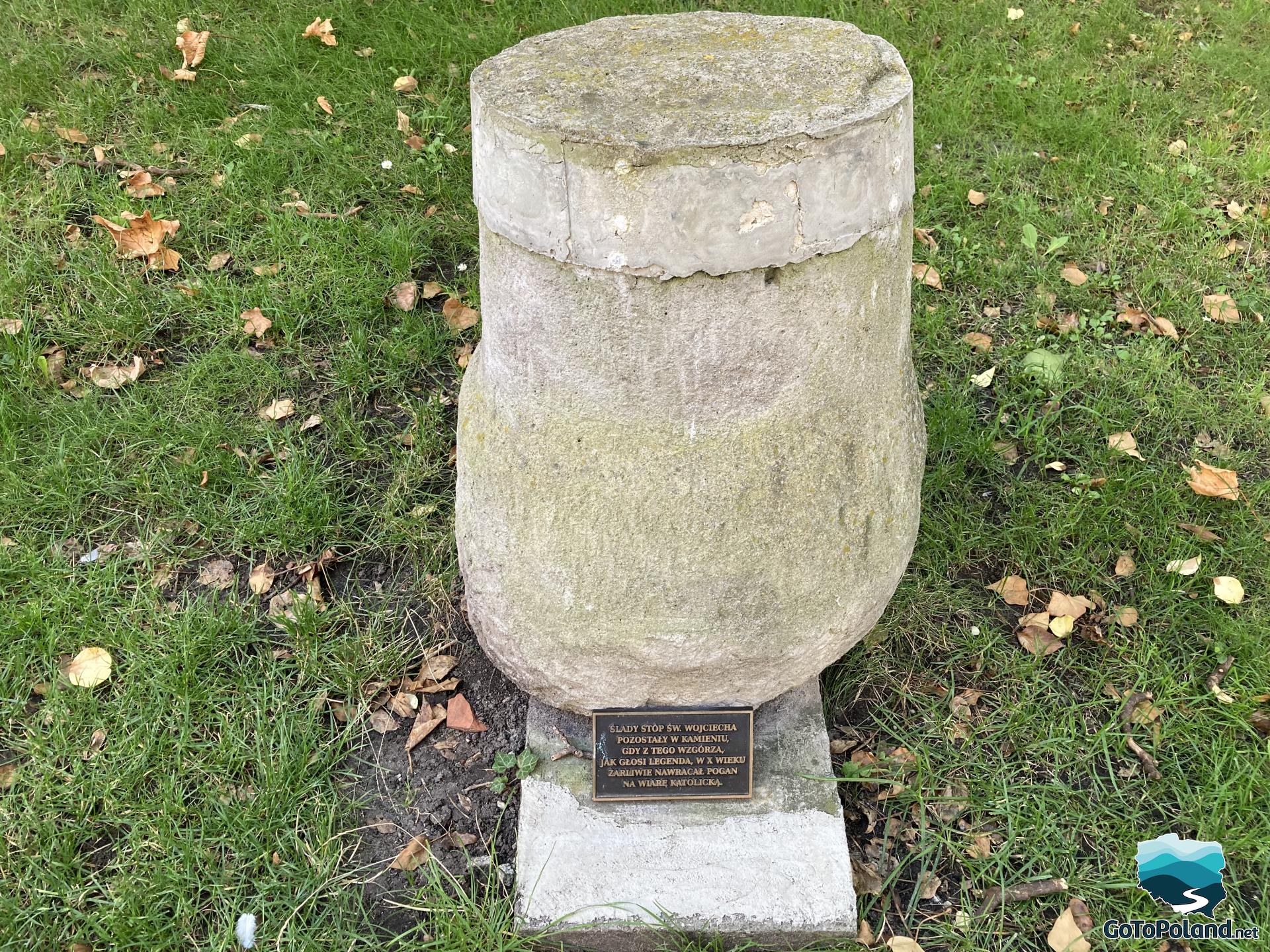 a stone with the footprint of St Adalbert