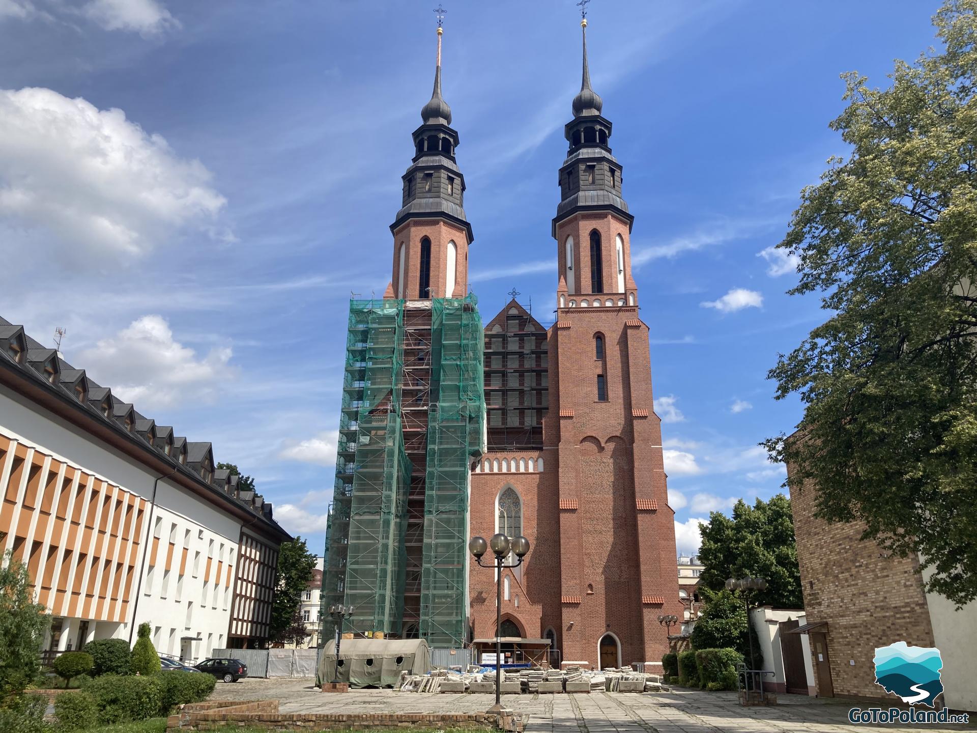 a cathedral with two towers