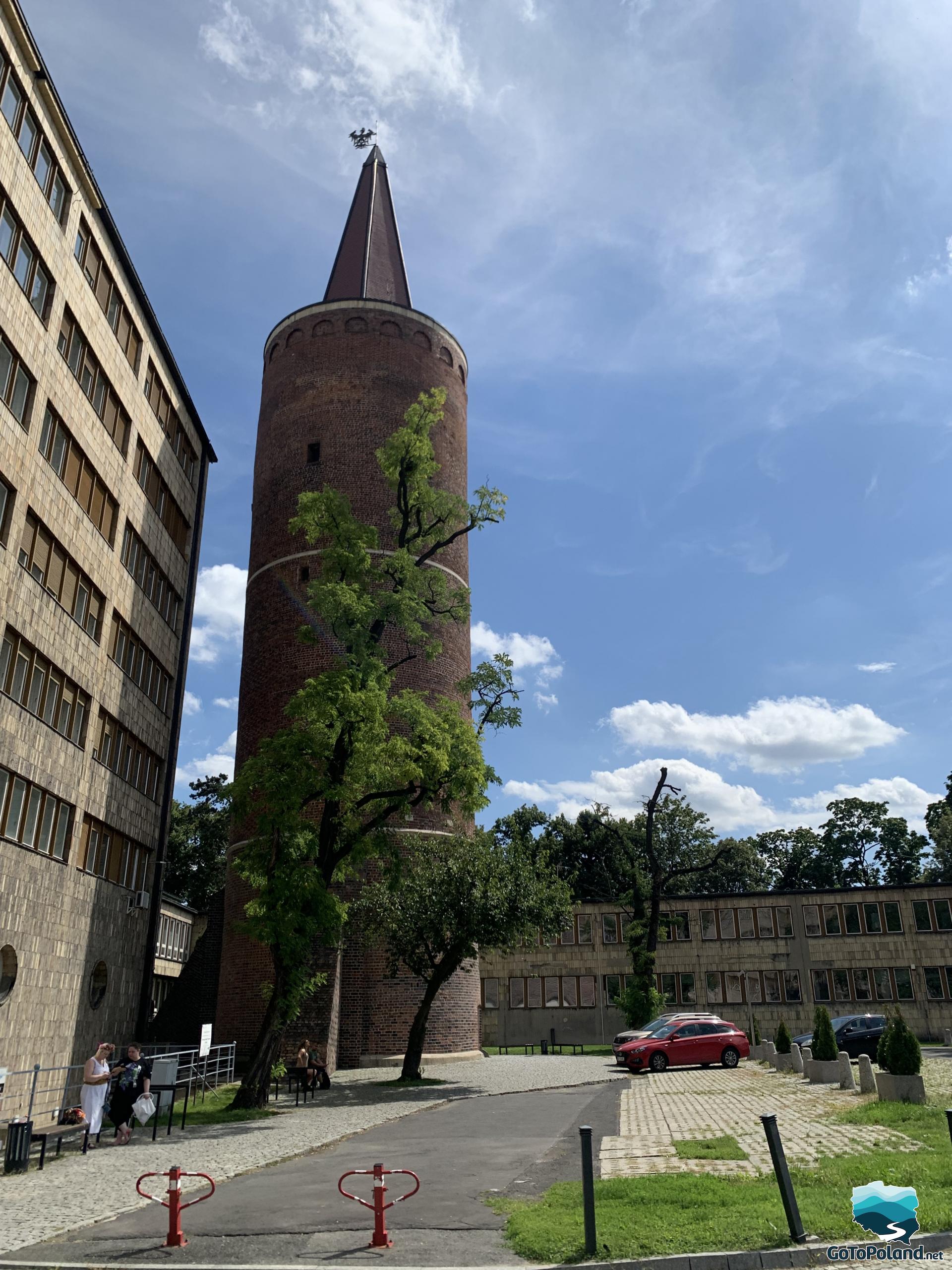 the Piast Tower made of red brick