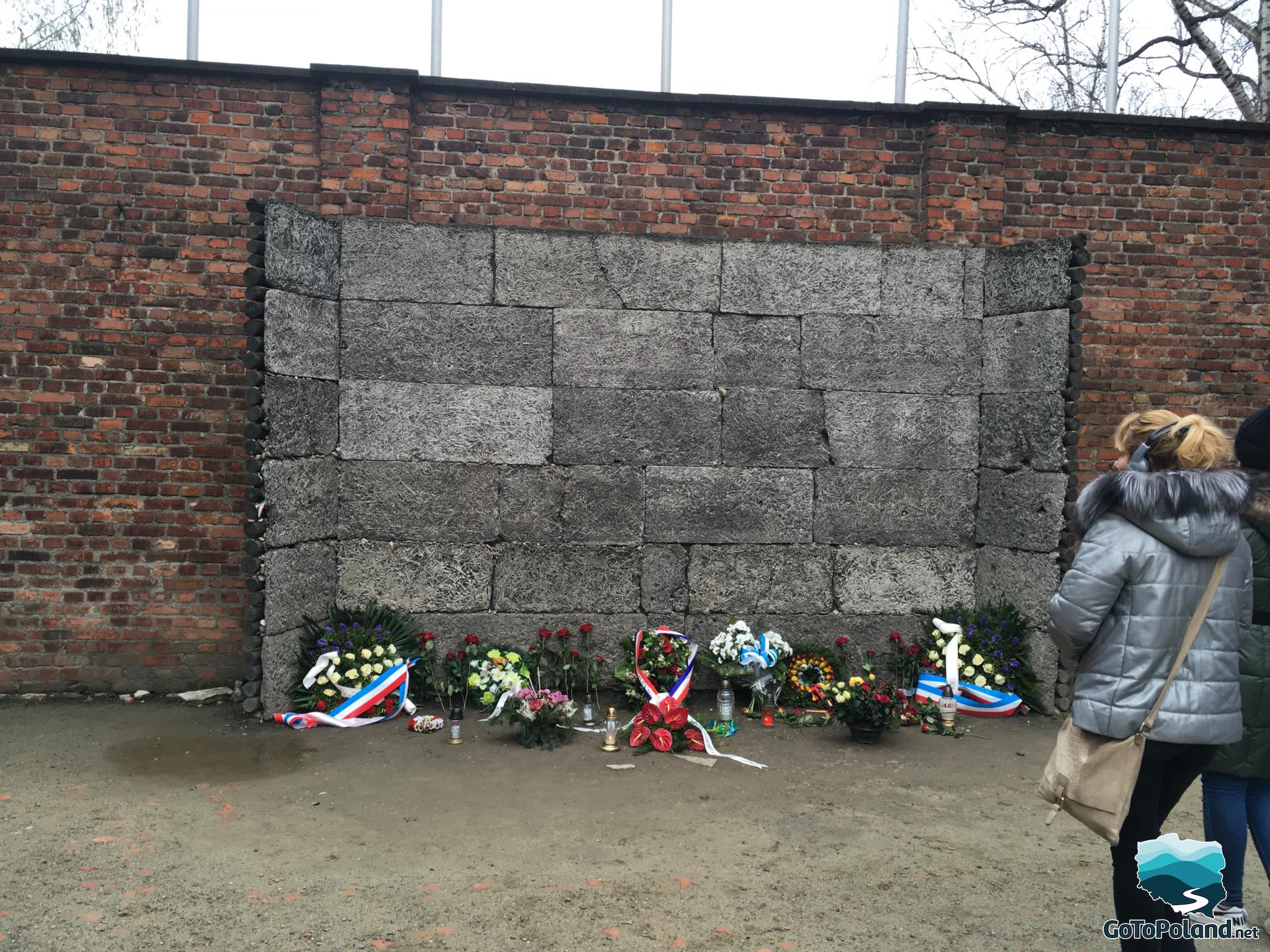 the death wall in Auschwitz 