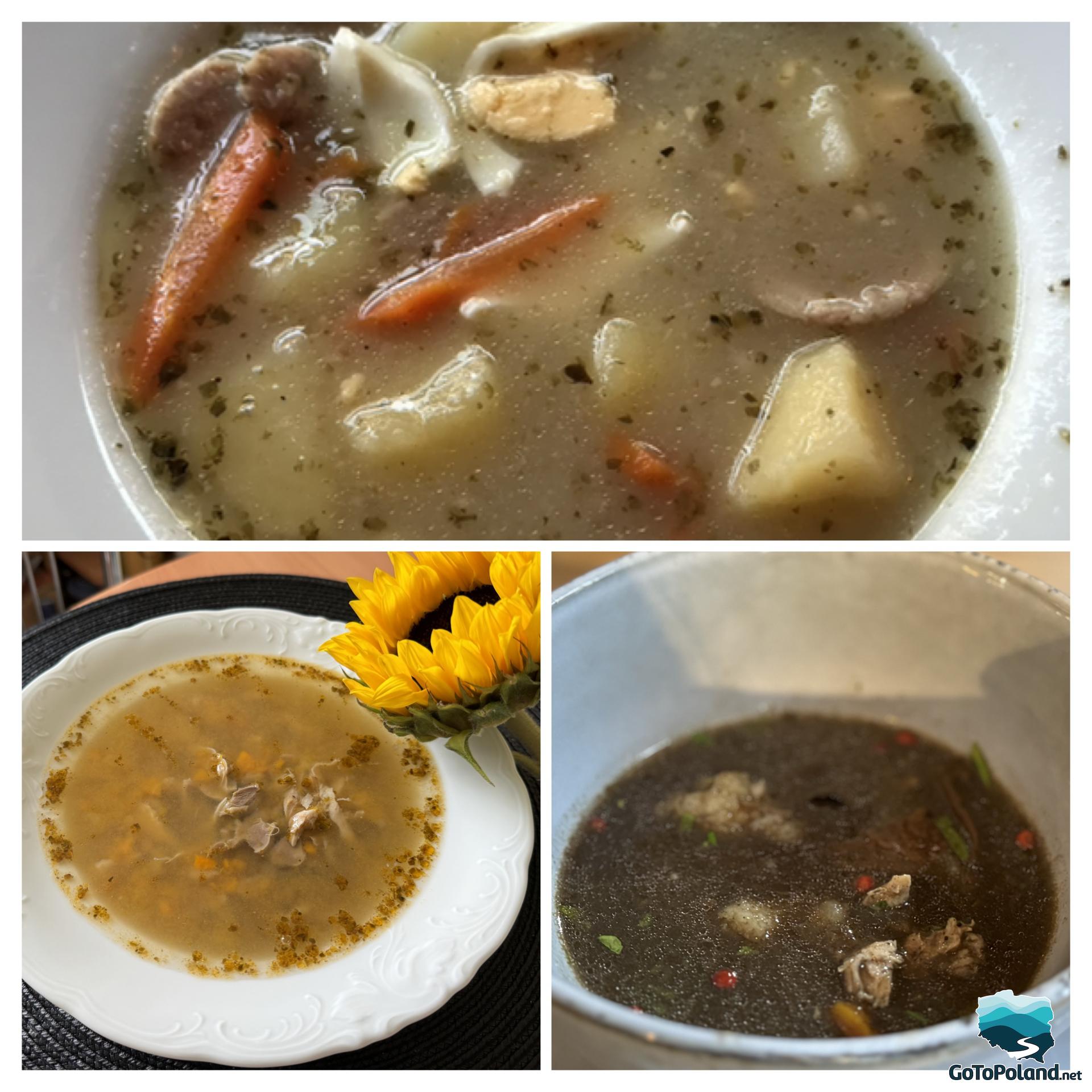 photo collage of 3 soups