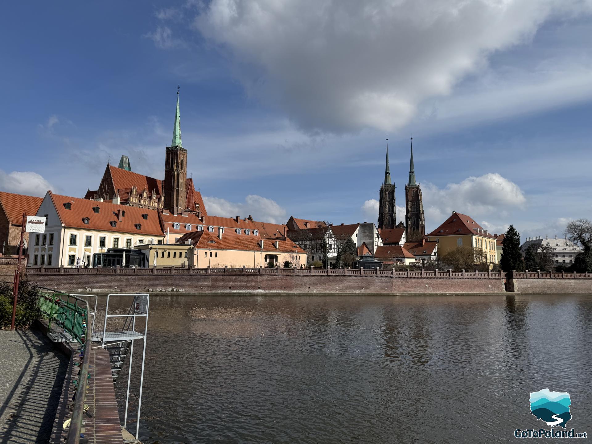 view of the historic district of the city, visible church towers