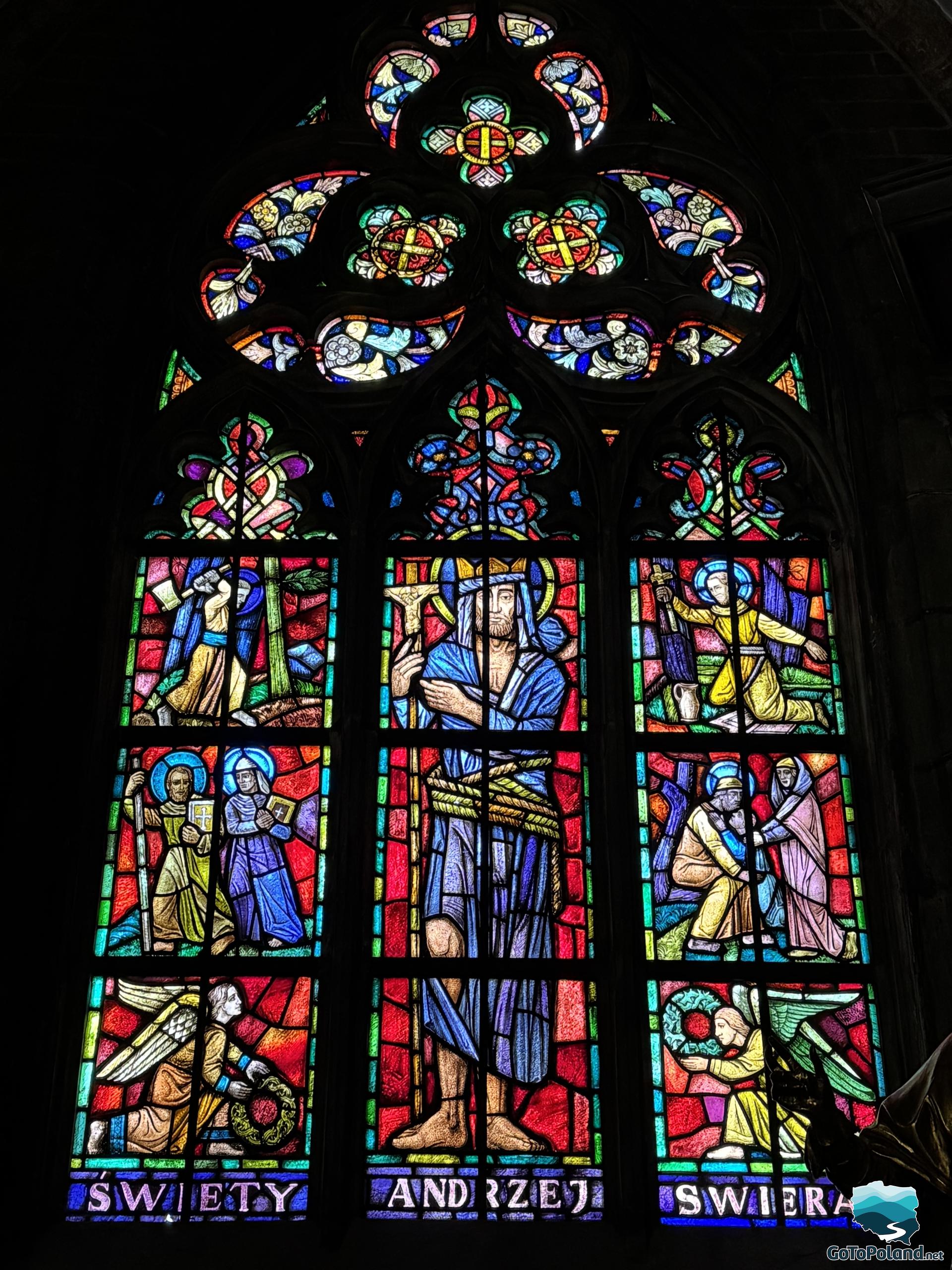 colorful stained glass close up