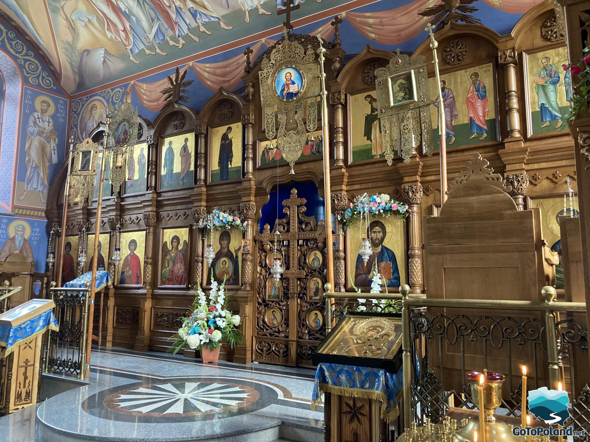 richly decorated iconostasis