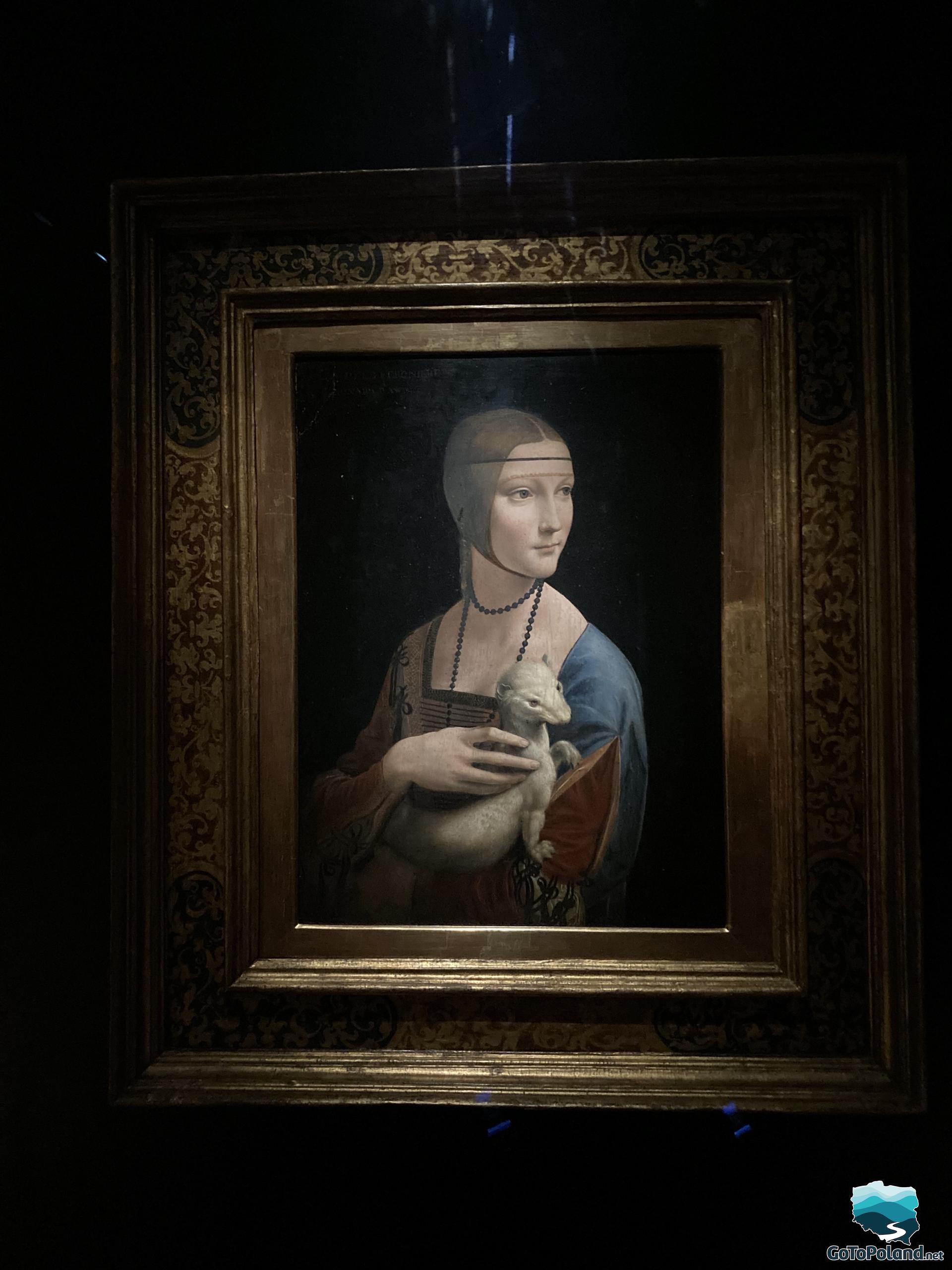 The painting Lady with an Ermine by Leonardo da Vinci