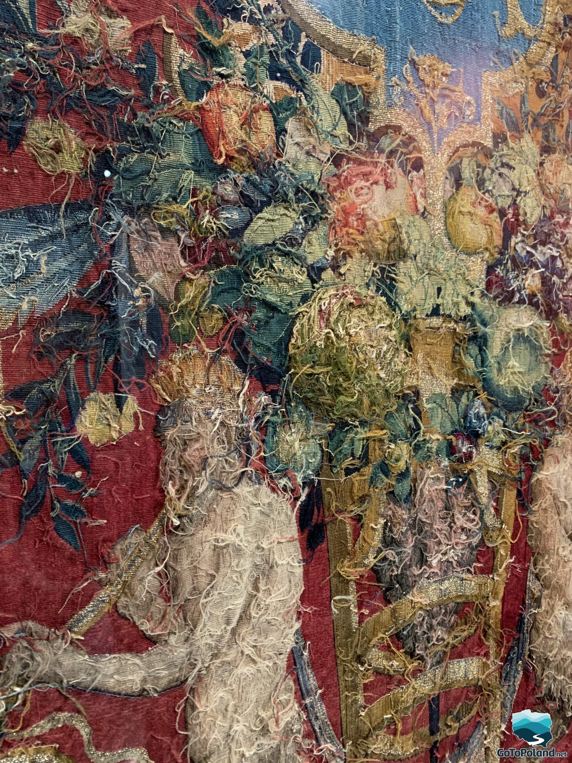 fragment of the red tapestry belonging to King Zygmunt August