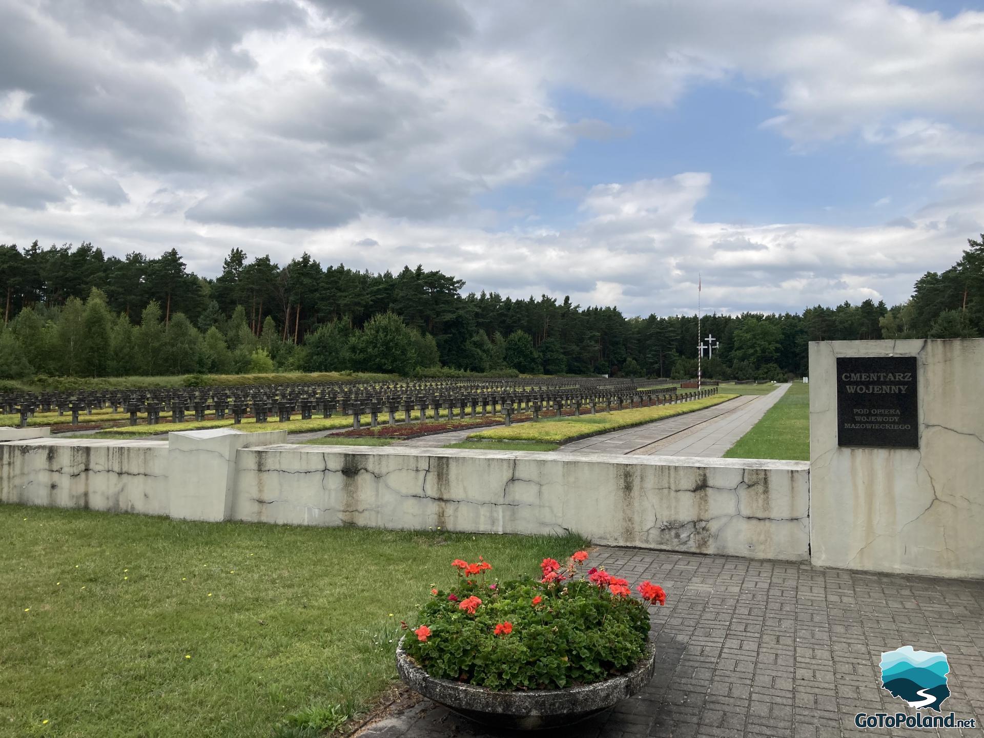 cemetery surrounded by forest, place of execution of people from World War II