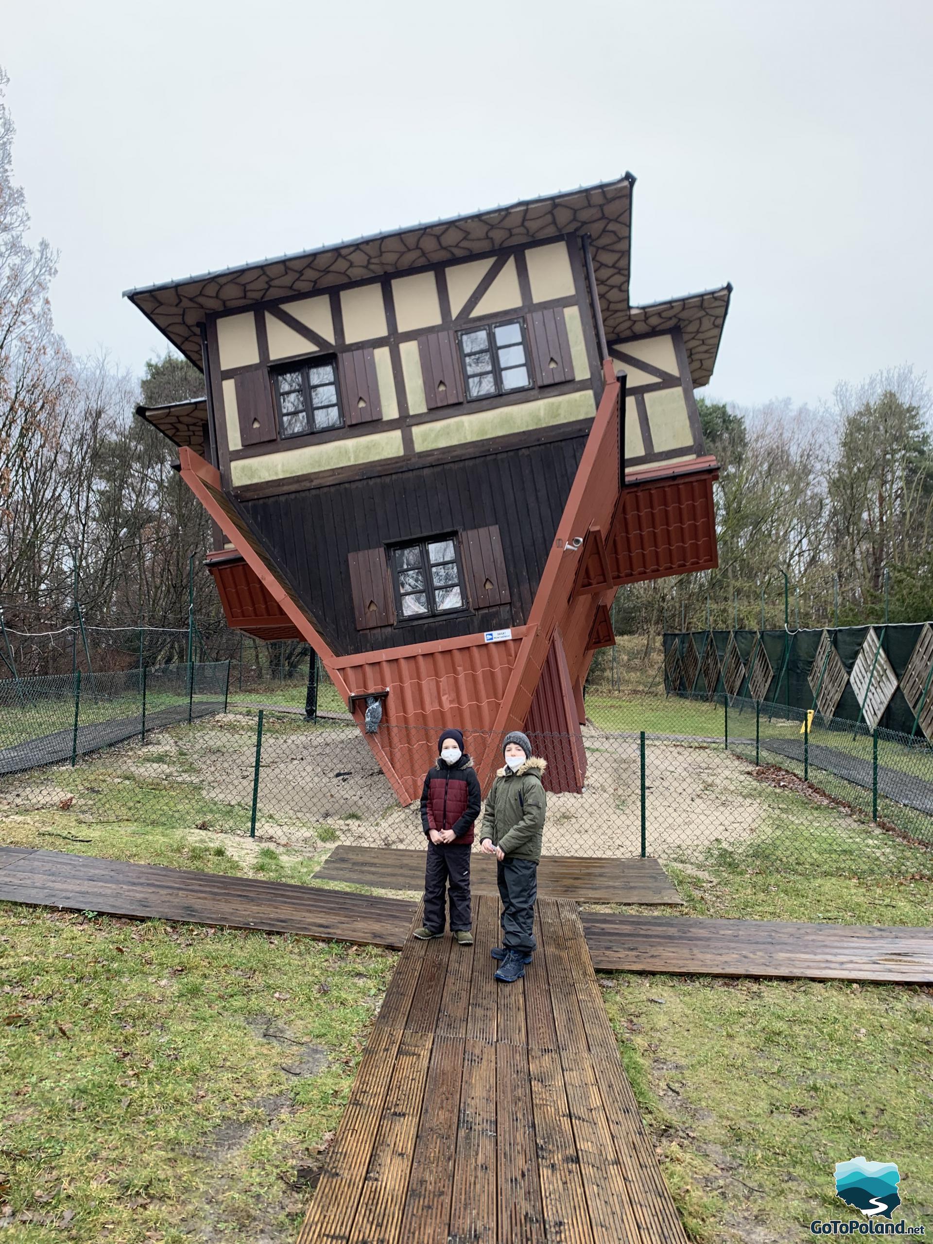 an upside down small house