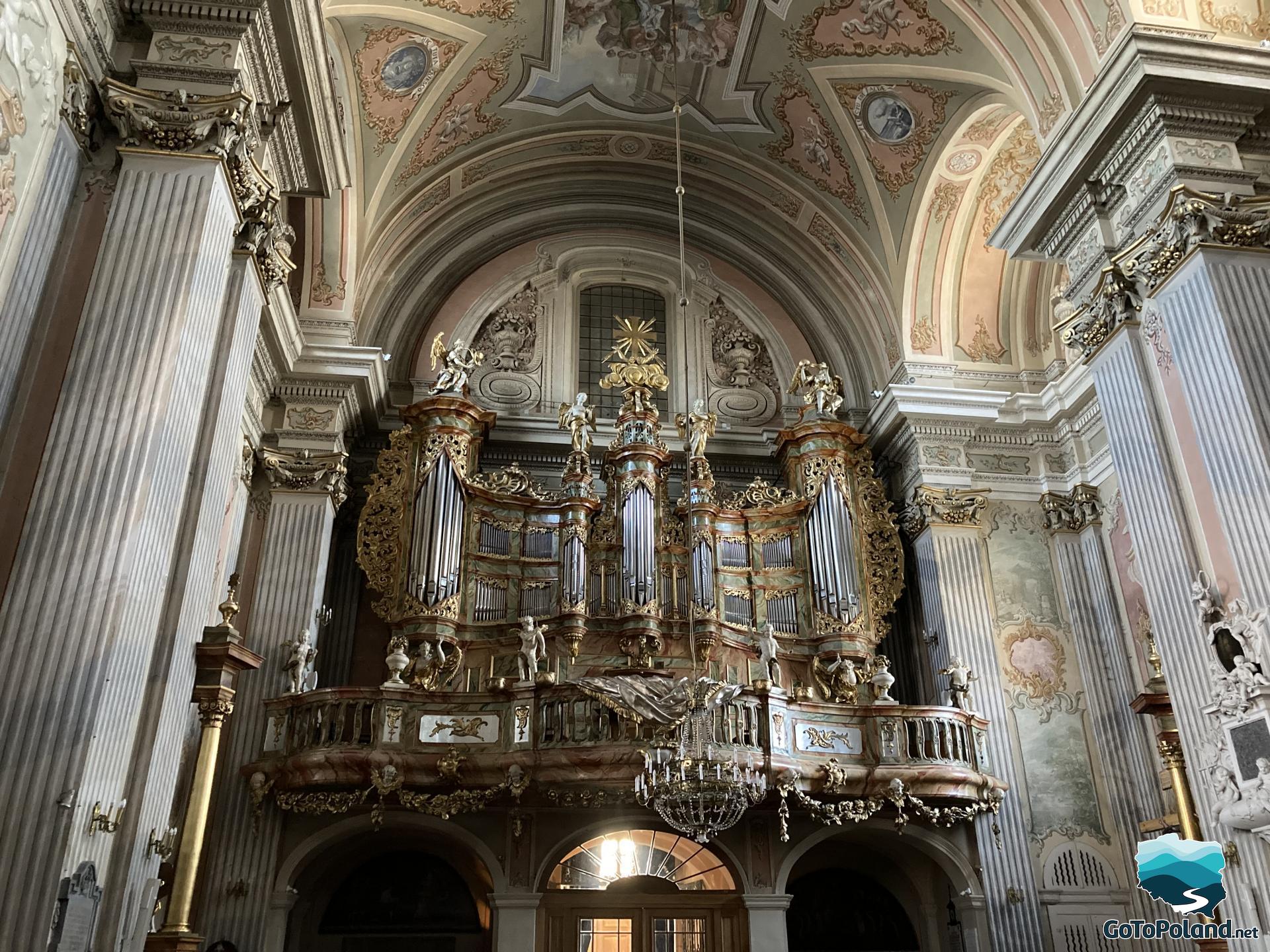large organ in the church